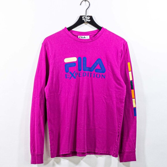 Fila Expedition Long Sleeve T-Shirt Medium Y2K Streetwear Skate - Picture 1 of 10